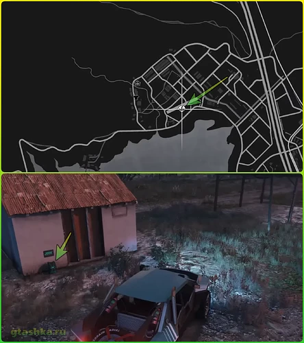 Парашютные прыжки Junk Energy в GTA Online. Место на карте.
