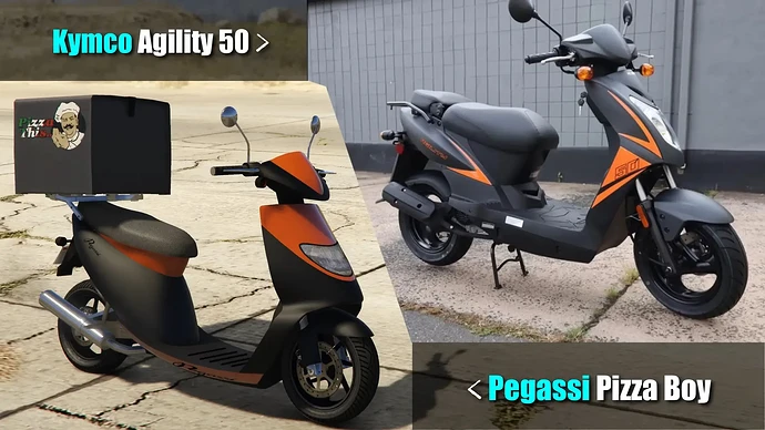Мопед для доставки пиццы в ГТА Онлайн. Pegassi Pizza Boy.