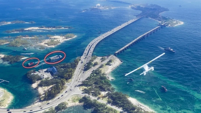 2 баржи плывут по воде в ГТА 6.
