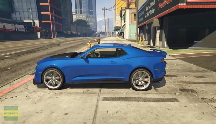 Declasse Vigero ZX в GTA Online. Вид сбоку.