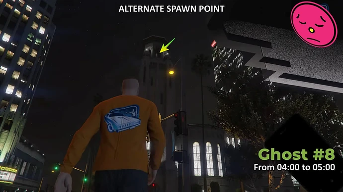 Призрак на церковном балконе в GTA Online на Хэллоуин.