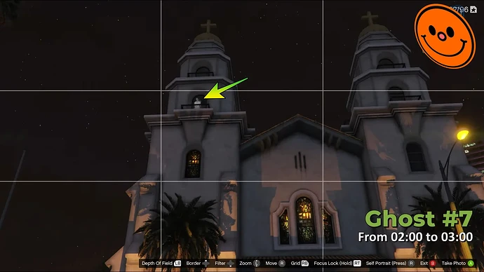 Призрак на церковном балконе в GTA Online на Хэллоуин.