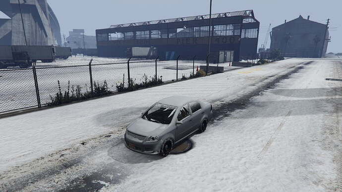 Мод, добавляющий снег в Лос-Сантос GTA V