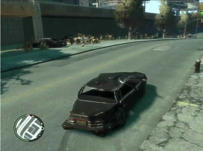 GTA IV имеет наиболее продвинутую систему повреждений, но GTA V к сожалению её не унаследовала