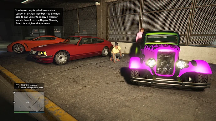 Dewbauchee Rapid GT, Lampadati Pigalle и Vapid Hustler на тестовом треке.webp