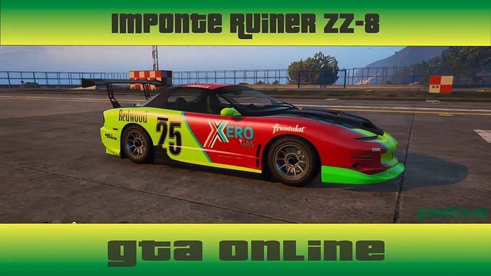 Imponte Ruiner ZZ-8 делает вещи, ведь это маслкар или просто Pontiac Firebird в ГТА Онлайн.