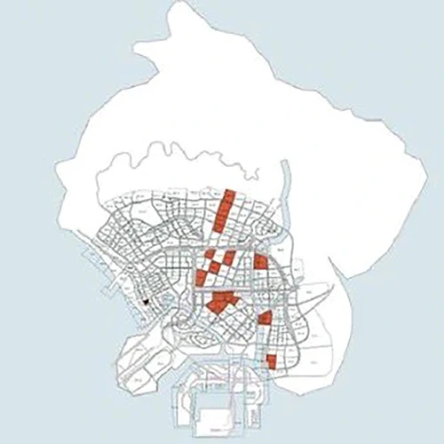 Ранняя версия карты GTA V.