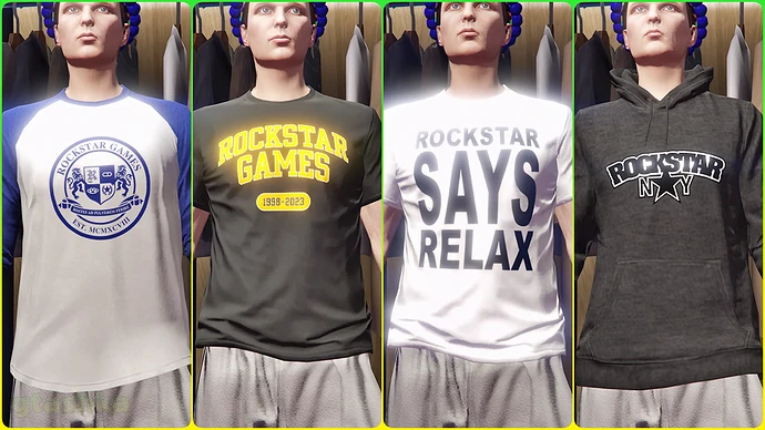 4 футболки на праздник. 25 лет компании Rockstar Games.