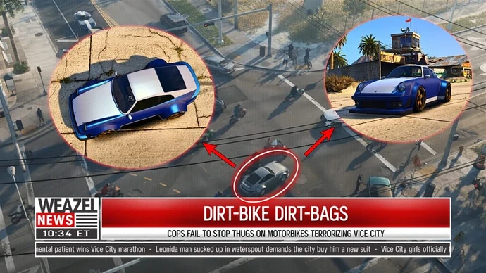 Comet Retro на перекрестке в шестой ГТА.