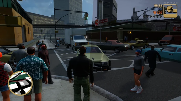 Ремастер GTA 3 с патчем, где освещение улучшено.