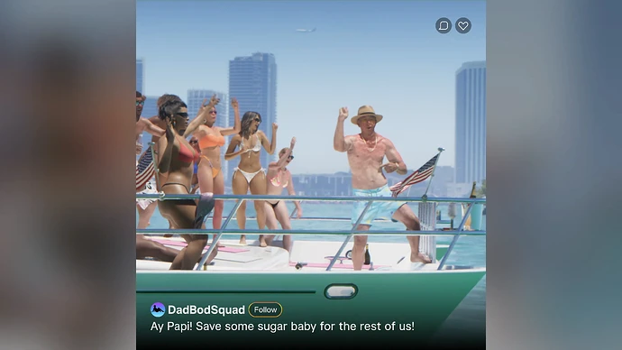 Отдыхающие на яхте в Вайс-Сити.