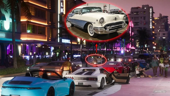Ретро автомобиль Oldsmobile Super 88 в ГТА 6.