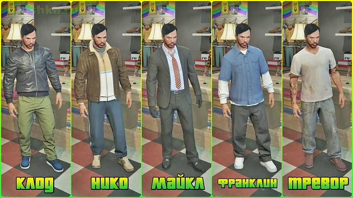 Так выглядят костюмы на героев в GTA Online.