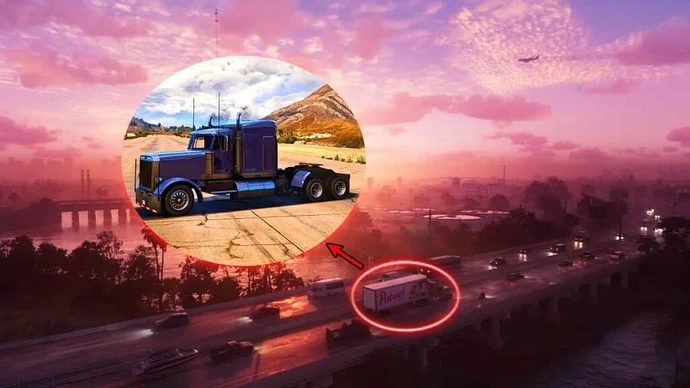 Фура Jobuilt Phantom перевозит контейнер в Гташке шестой.