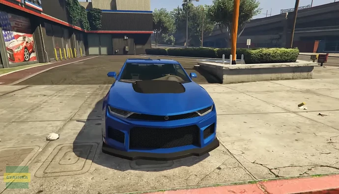 Declasse Vigero ZX в ГТА Онлайн. Вид спереди