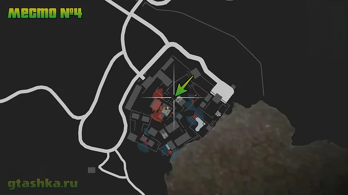 Боевой дробовик. Место на карте в GTA Online на острове Кайо-Перико.