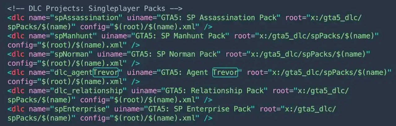 Код невыпущенного дополнения Agent Trevor.